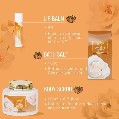 Coconut Bath and Body Spa Gift Basket Set for Women V211404