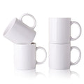 Sublimation Mugs Blank, 12 OZ White Ceramic Sublimation Cups, Bulk Mugs for Coffee, Milk, Latte, Hot Cocoa, Set of 4