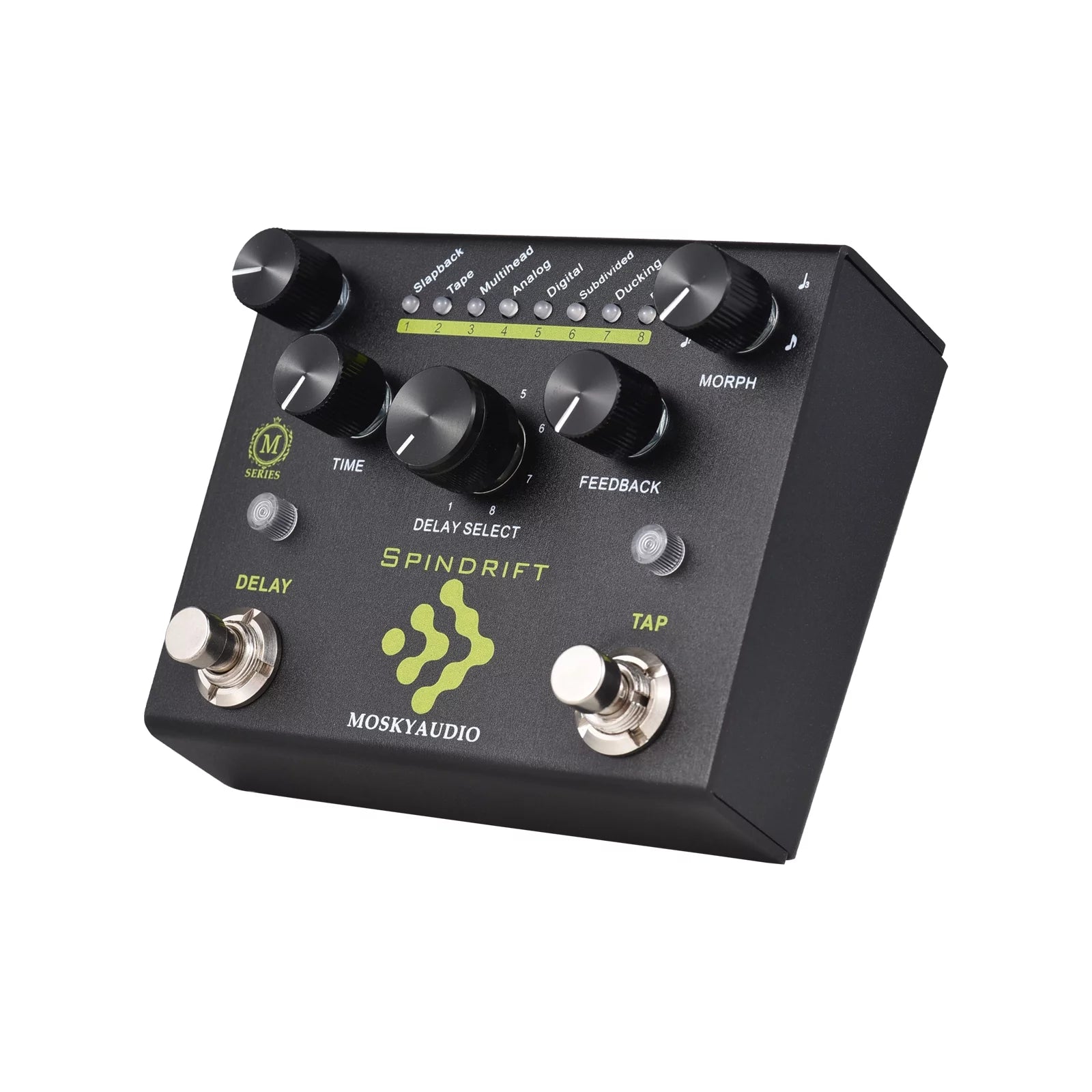 MOSKYAudio Guitar Pedal with 8,Mode Delay Selection , SPINDRIFT