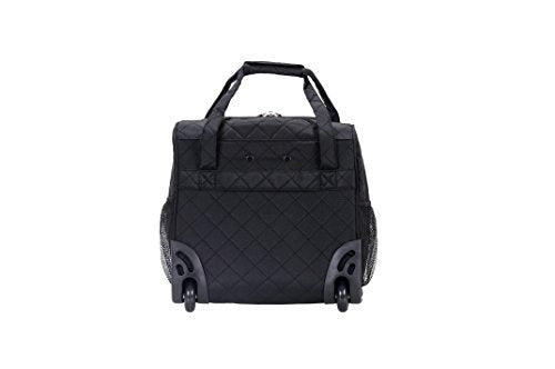 Rockland Melrose Upright Wheeled Underseater Carry-On Luggage, Black, 15-Inch A15475