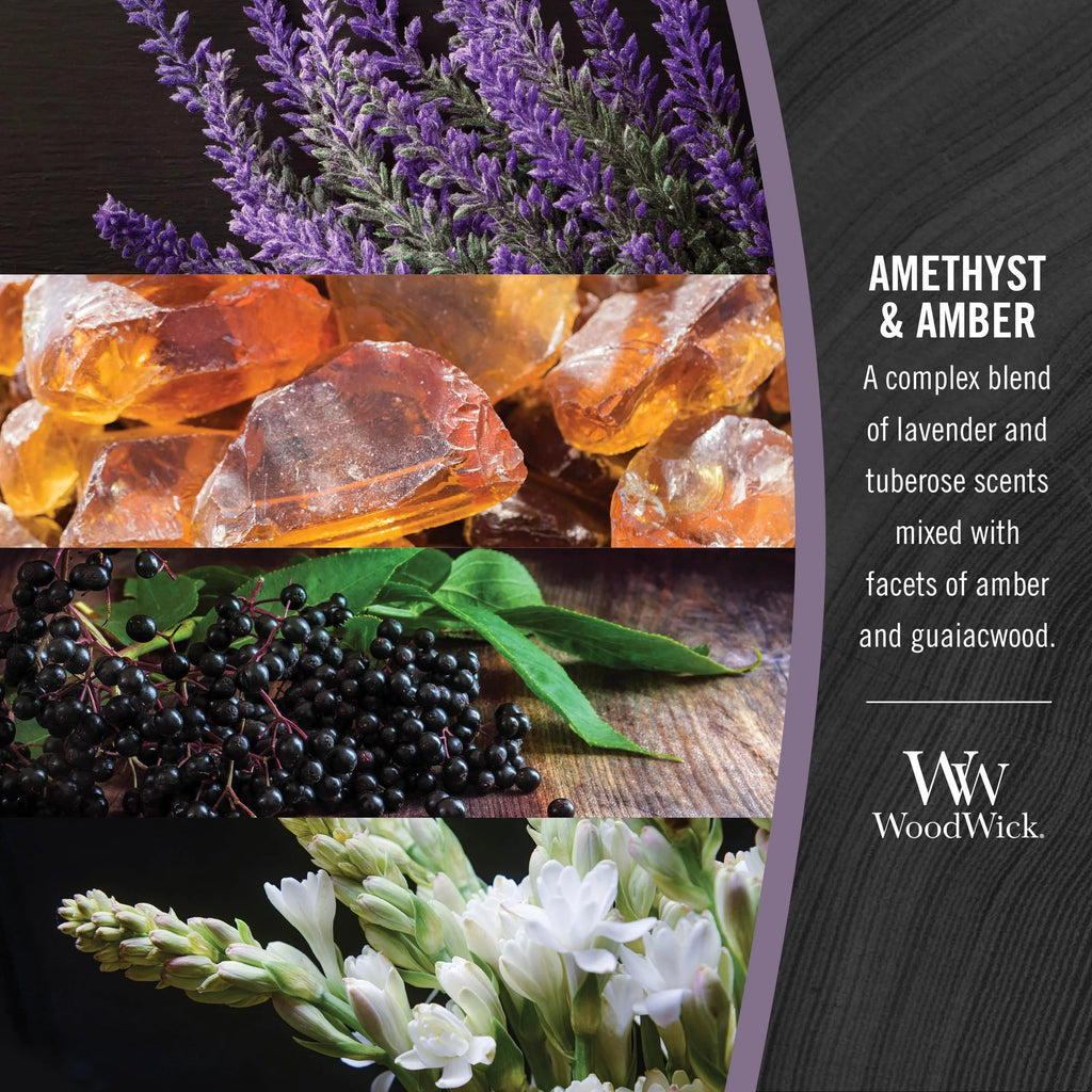 WoodWick Amethyst & Amber Ellipse Candle I85022