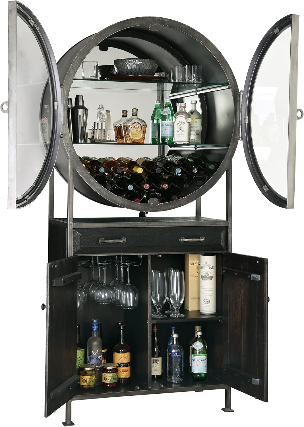 Howard Miller Rob Roy II Wine & Bar Cabinet 695-237 Aged Mocha N874573