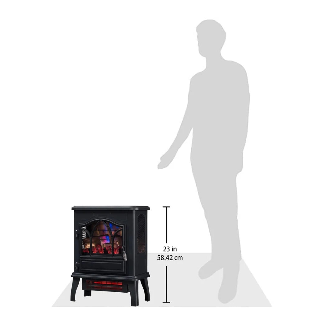 Duraflame 3D Infrared Quartz Electric Fireplace Stove Heater, Black K755