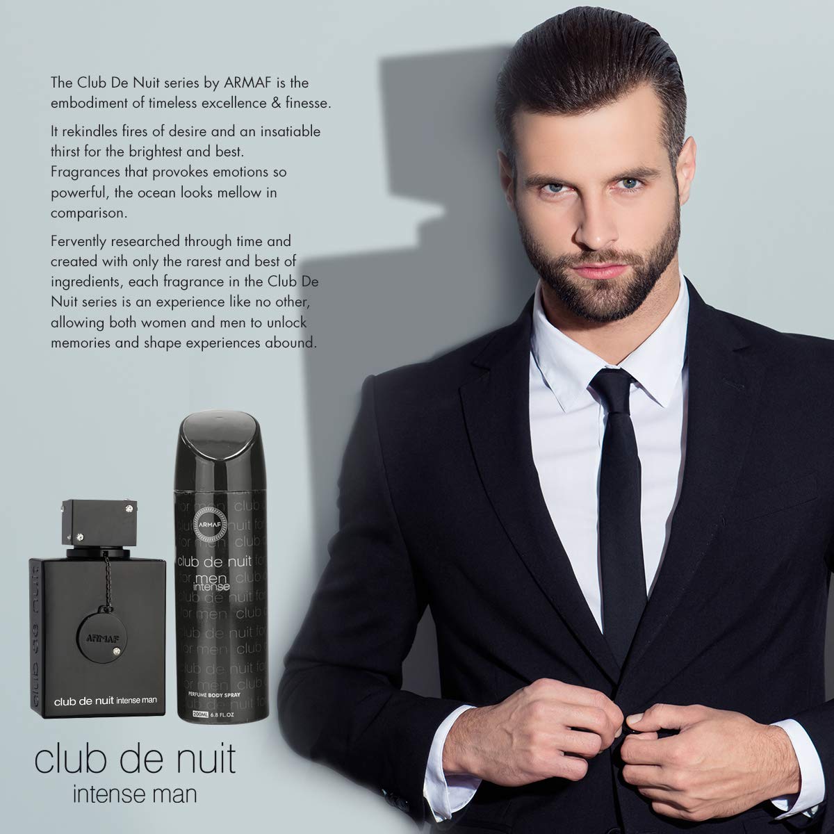 ARMAF Club De Nuit Intense 2-Piece Set for Men, EDT Spray + Body Spray K948194