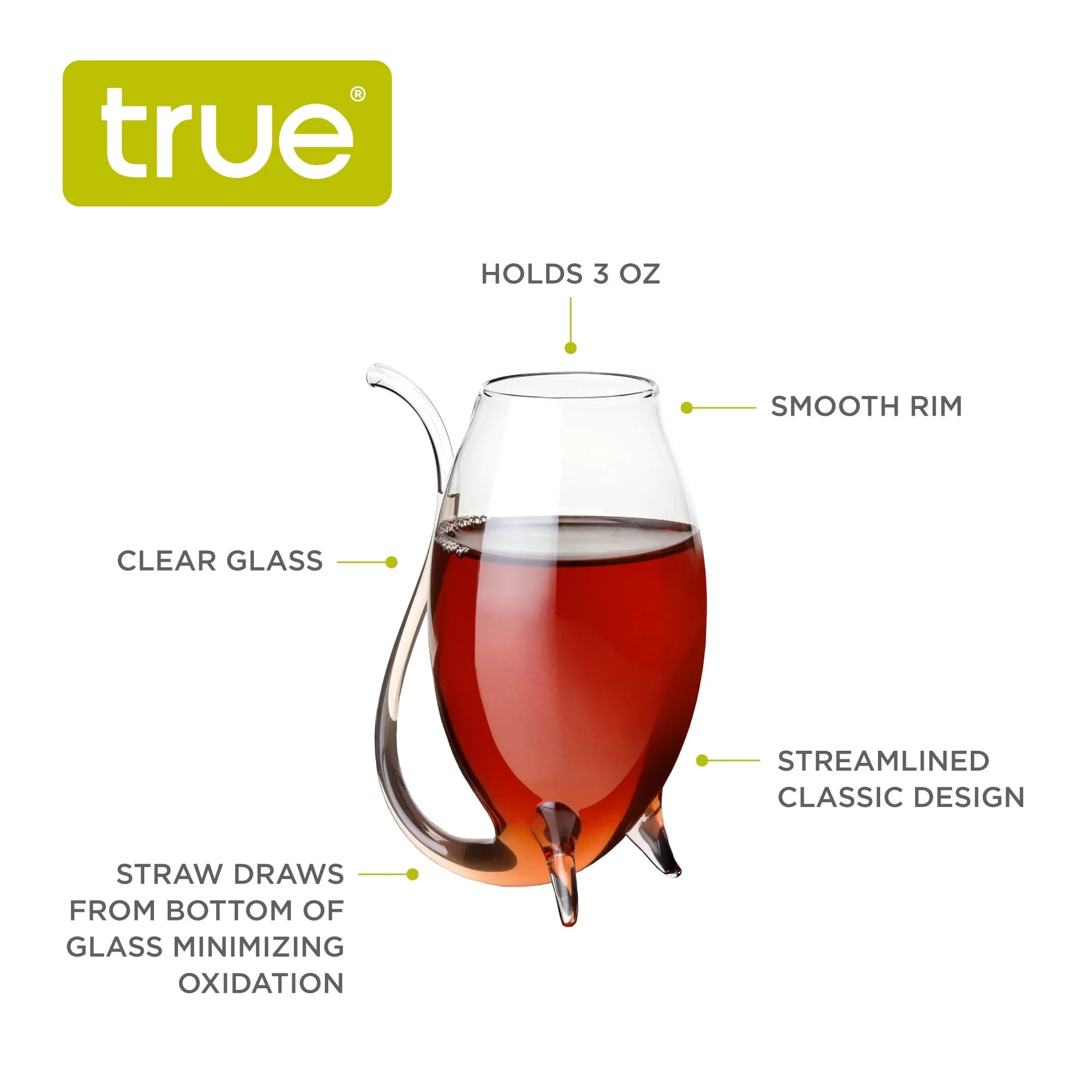 True Port Glasses with Sipper, Set of 4 U390545