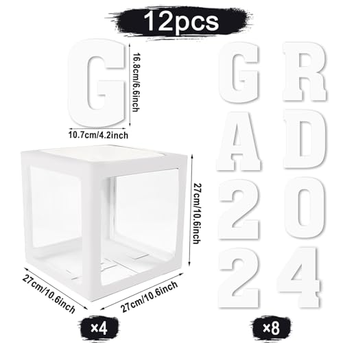 Graduation Decorations Balloon Boxes Class of 2024 for Party B5304