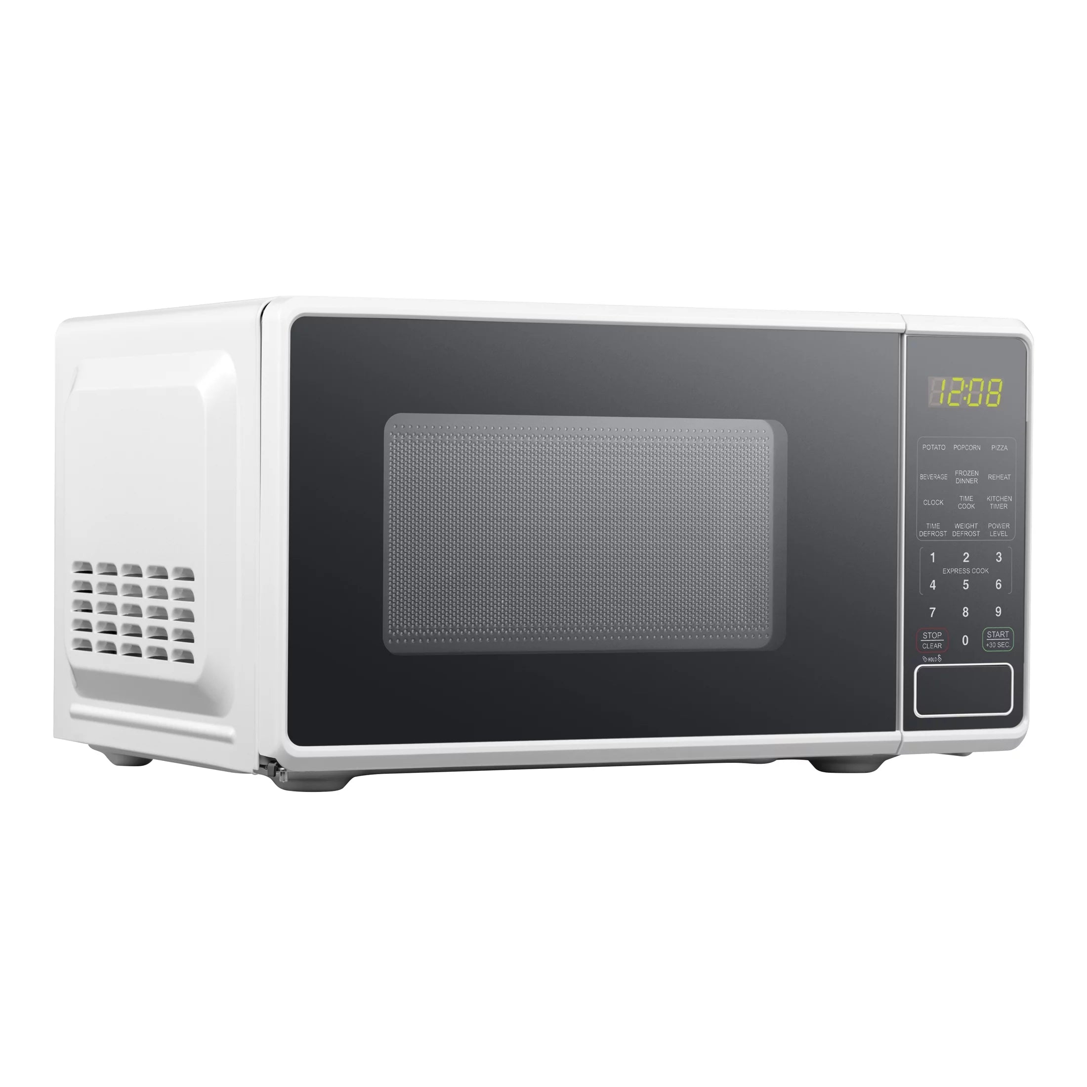 Mainstays 0.7 Cu Ft Countertop Microwave Oven, 700W, White D202