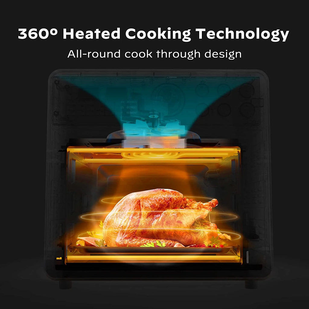 16 Quart Air Fryer Toaster Oven Combo, 1600W, Black C171