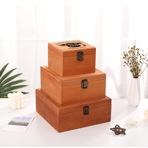 Personalized Graduation Wooden Box with Name & Grad Year for Him Her U9563