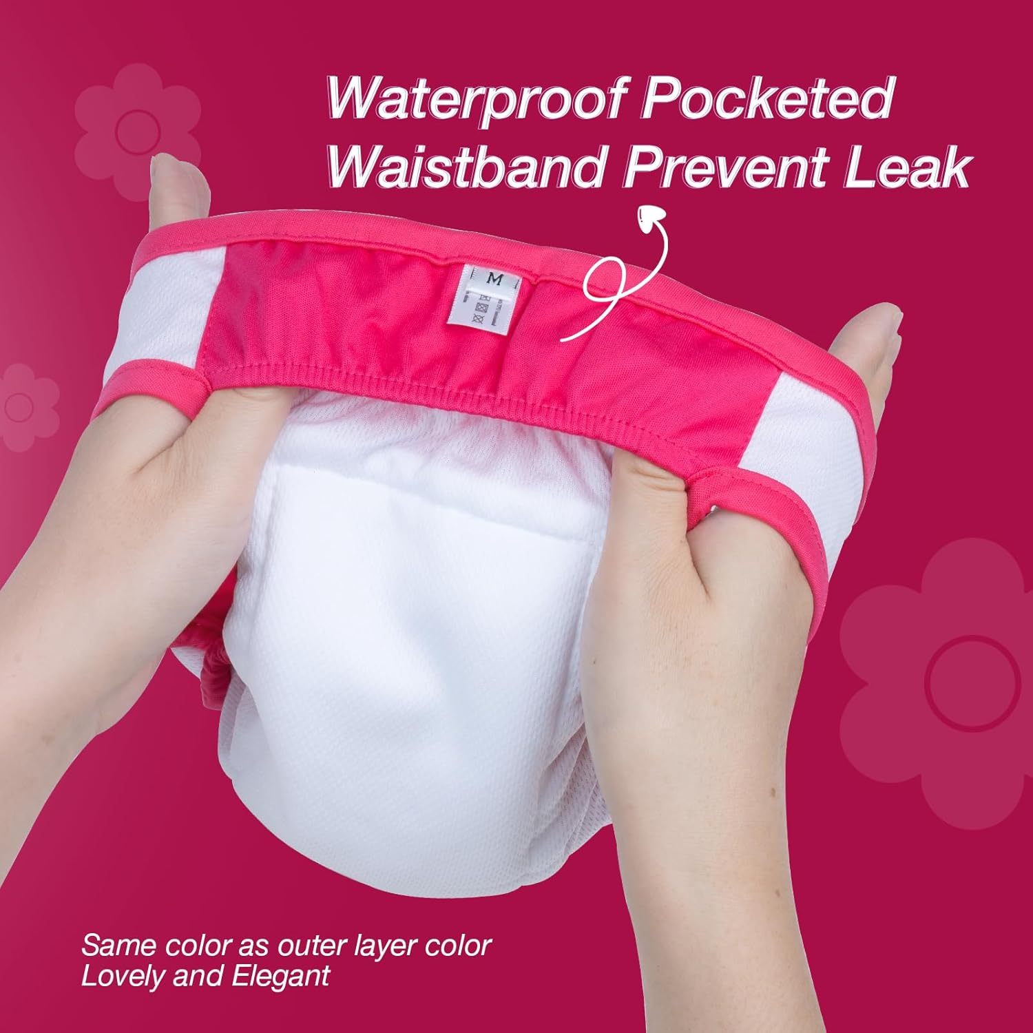 Pet Soft Washable Female Dog Diapers (3 Pack) - Classy, S B5789