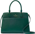 Kate Spade New York Women's Madison Saffiano Leather Medium Satchel Bag, Deep Jade