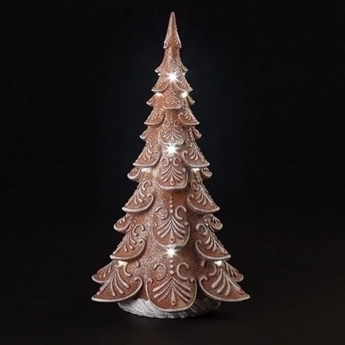 Roman 17" LED Lighted Gingerbread Tree Christmas Tabletop Decoration
