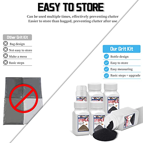 Rock Tumbler Grit Set, 4 Step Tumbling Media Refill for Rock Polisher T7896