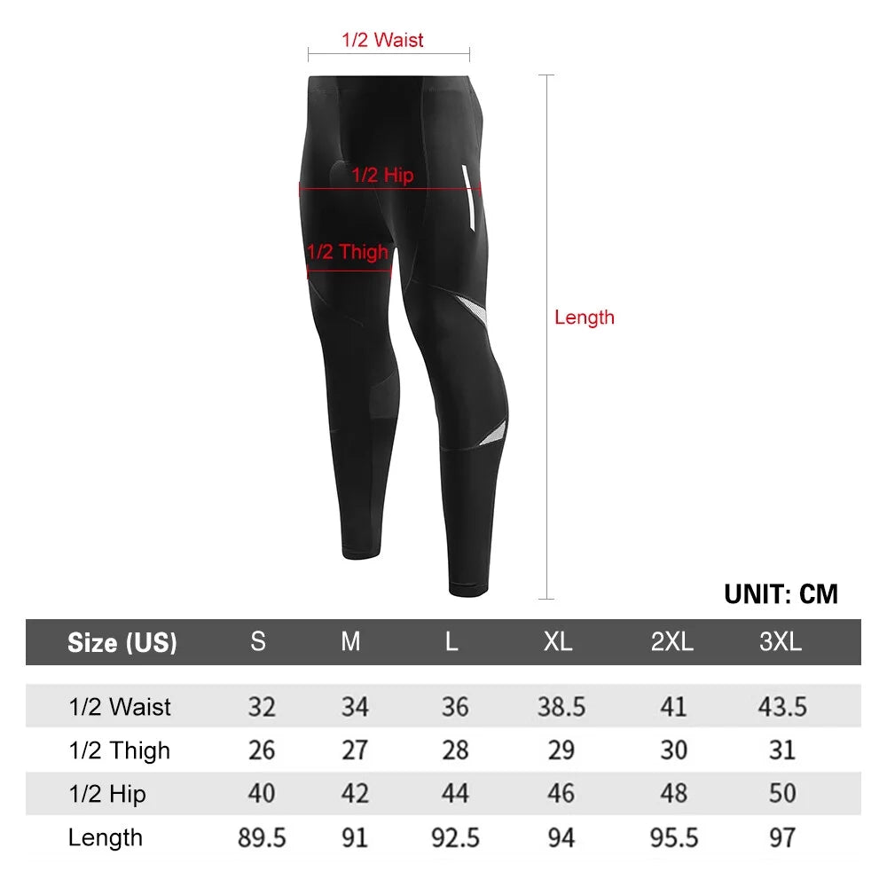 moobody Men's Reflective Gel Padded Cycling Tights T393755