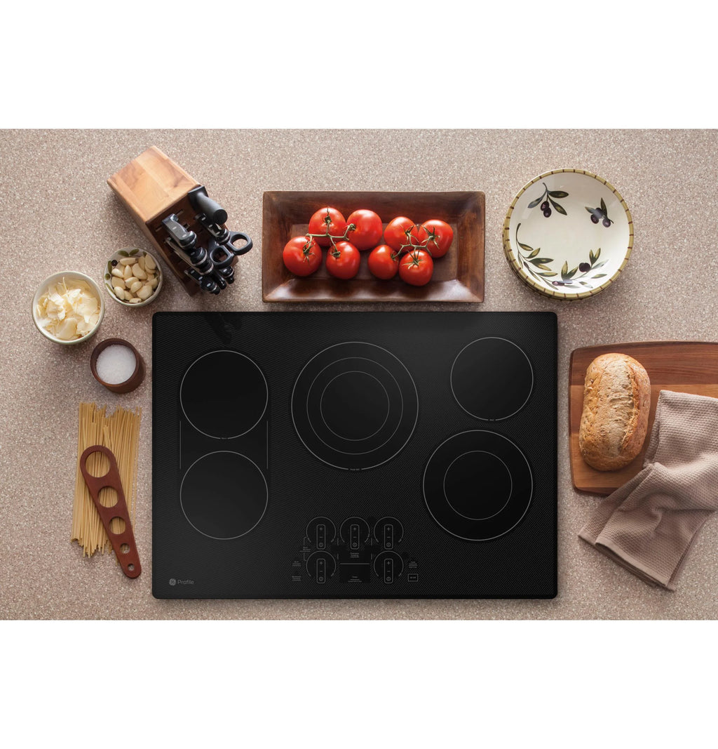 GE APPLIANCES PEP9030DTBB Electric Cooktop, Black on Stainless D533209