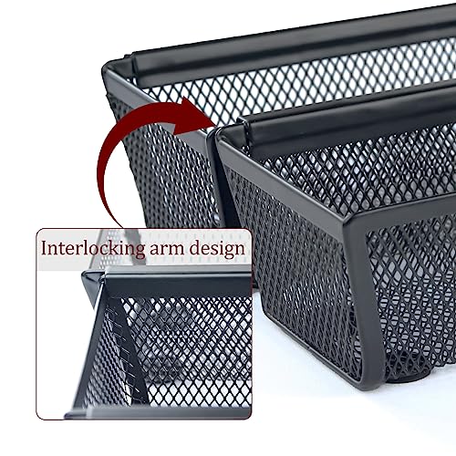 2PCS Drawer Organizer with Interlocking Arm for Kitchen Utensils, Black M554935