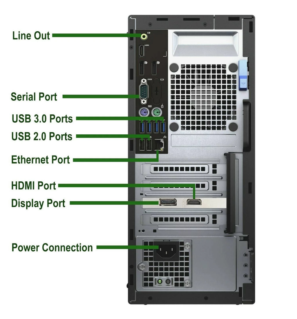 Restored Dell Gaming Desktop PC, Intel Core i5, 16GB RAM, 256GB SSD + 2TB HDD, GT 1030, WiFi C650406
