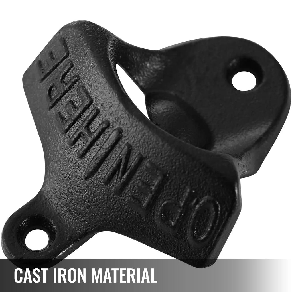 VEVOR Wall Mounted Bottle Opener Set of 100pcs Rustic Cast Iron Vintage Finish O8257