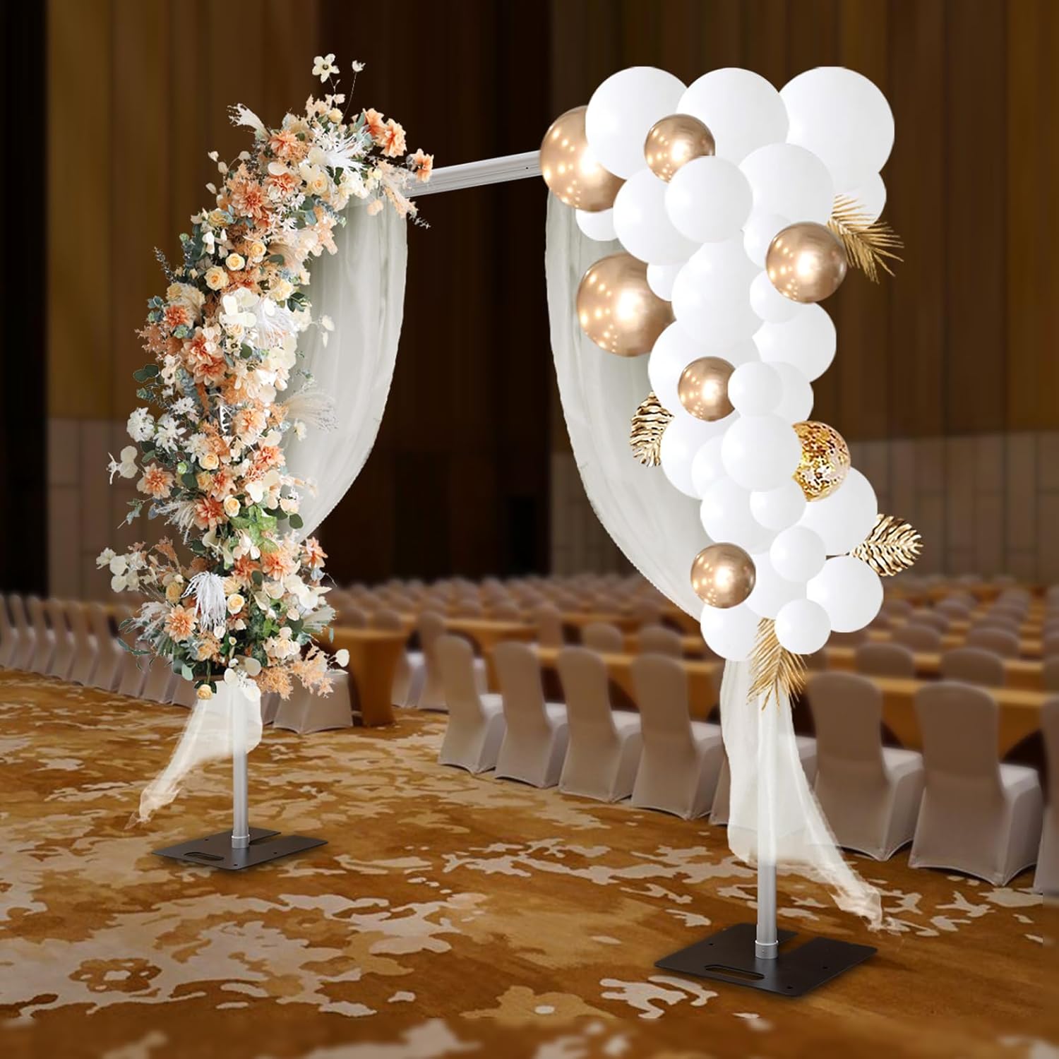 10x10ft Adjustable Backdrop Stand Kit with Aluminum Alloy Frame for Wedding Party Decor X372