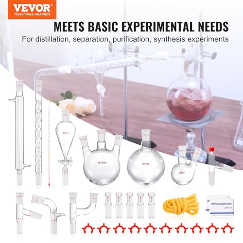 VEVOR 24/40 Chemistry Glassware Kit 29PCS 250 1000ml Y24853