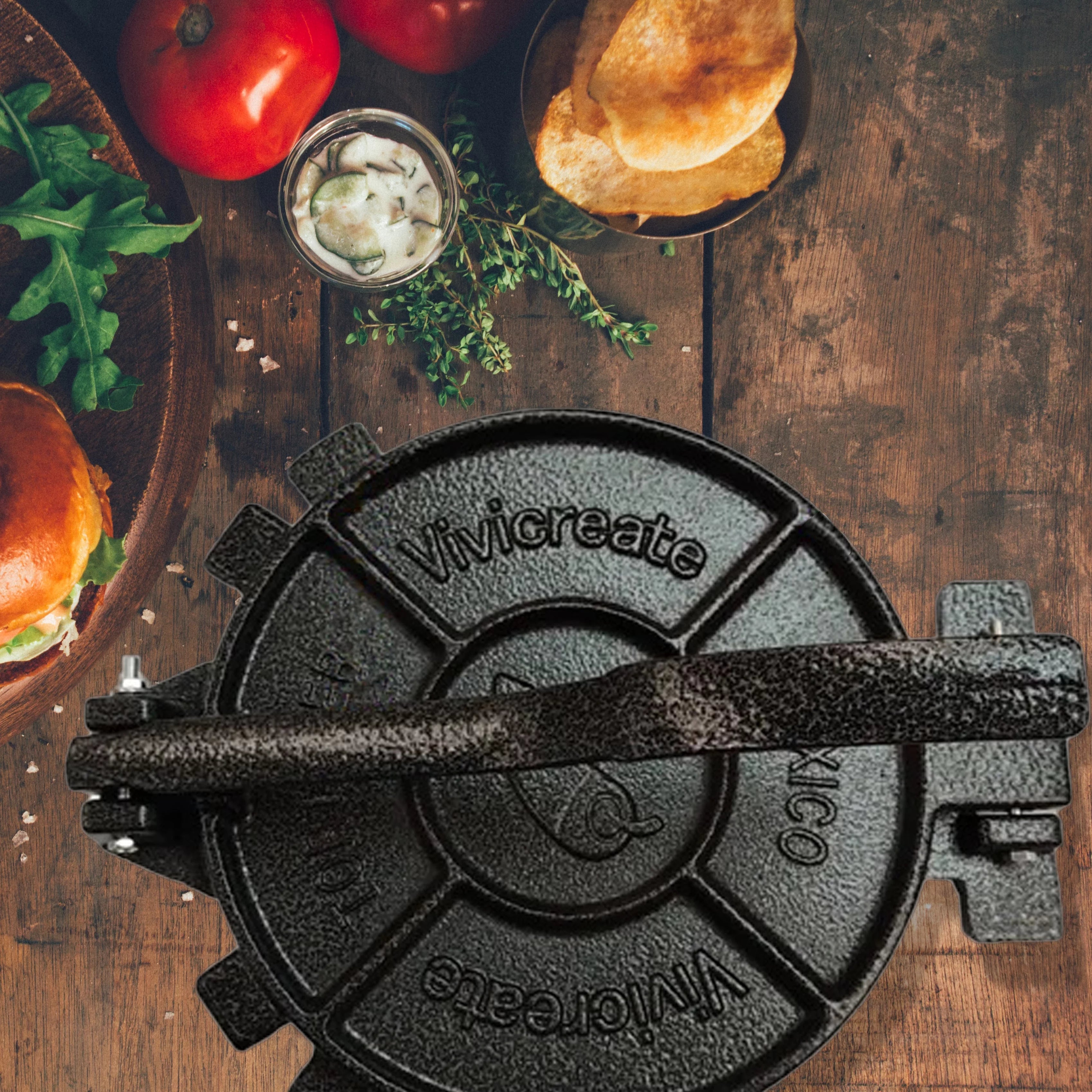 GOLDDOMUS 7.5 inch Tortilla Press, Grey M621478
