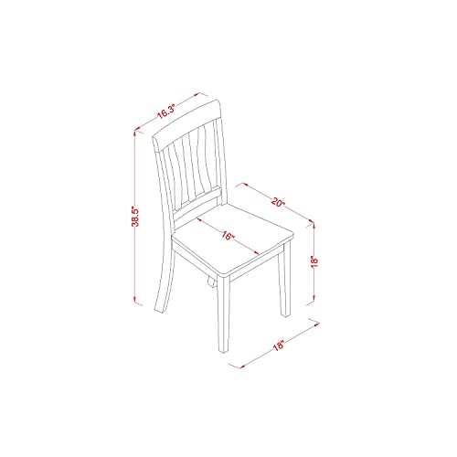 East West Furniture Lynfield 5 Piece Modern Dining Set with Wooden Table and 4 Linen Chairs J6240