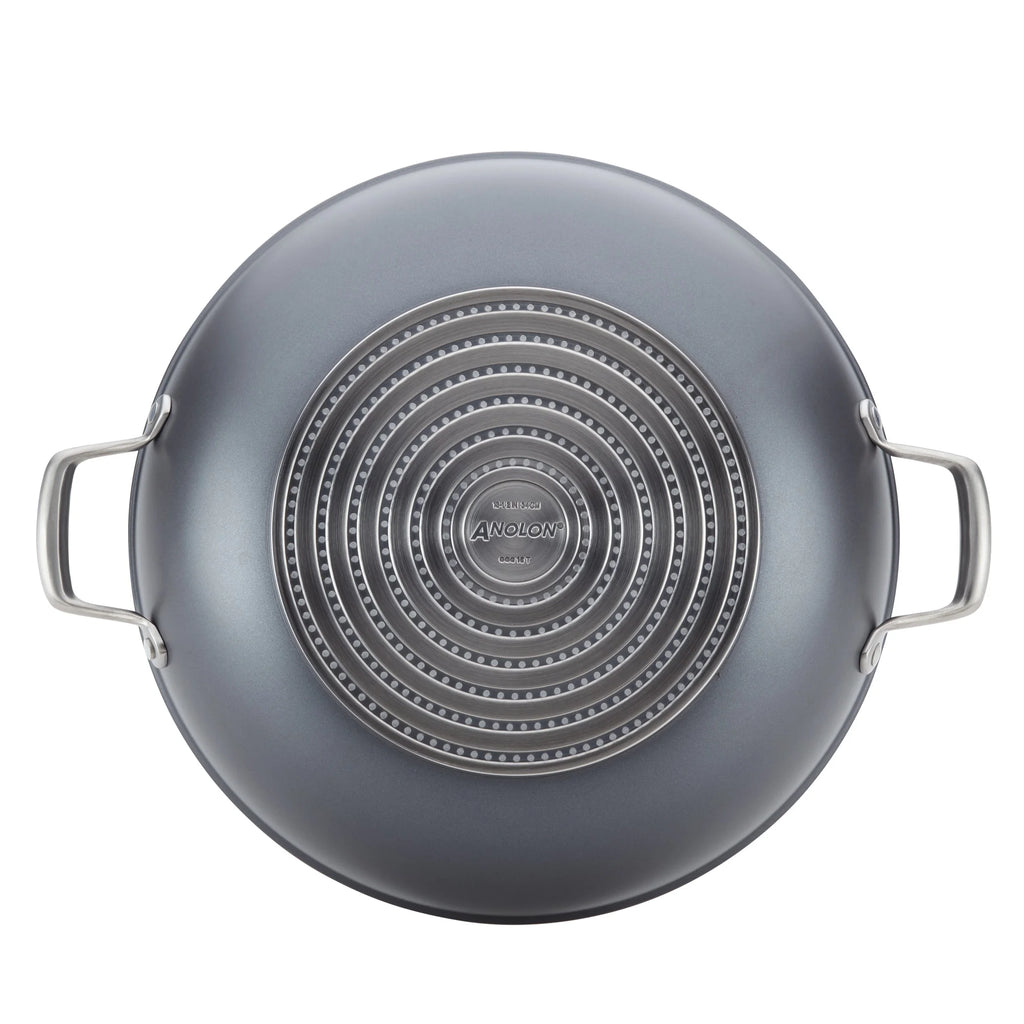 Anolon Accolade Forged Hard-Anodized Nonstick Wok with Lid, 13.5-Inch D69168
