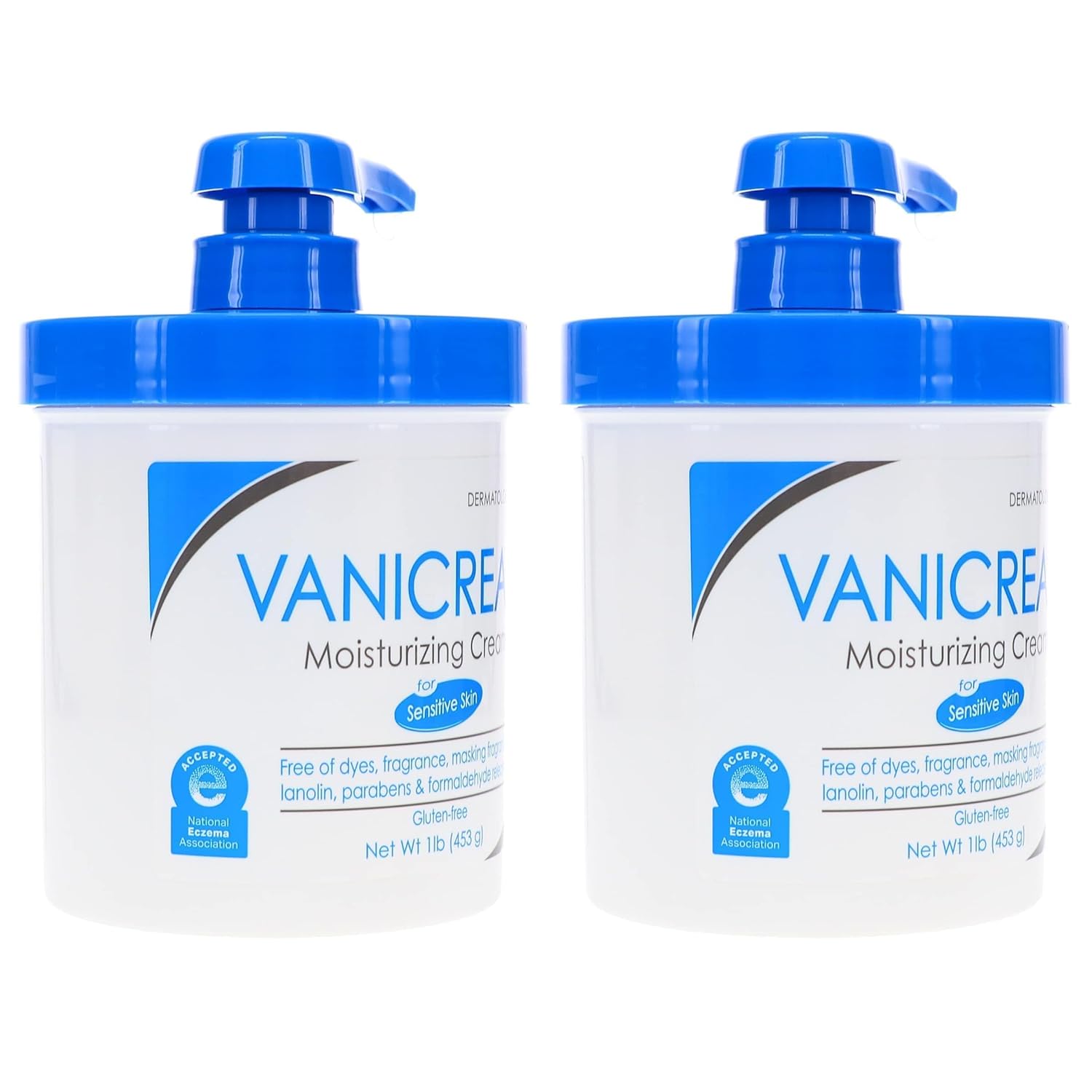 Vanicream Skin Cream with Pump Dispenser, 16 oz, Pack of 2 P8818