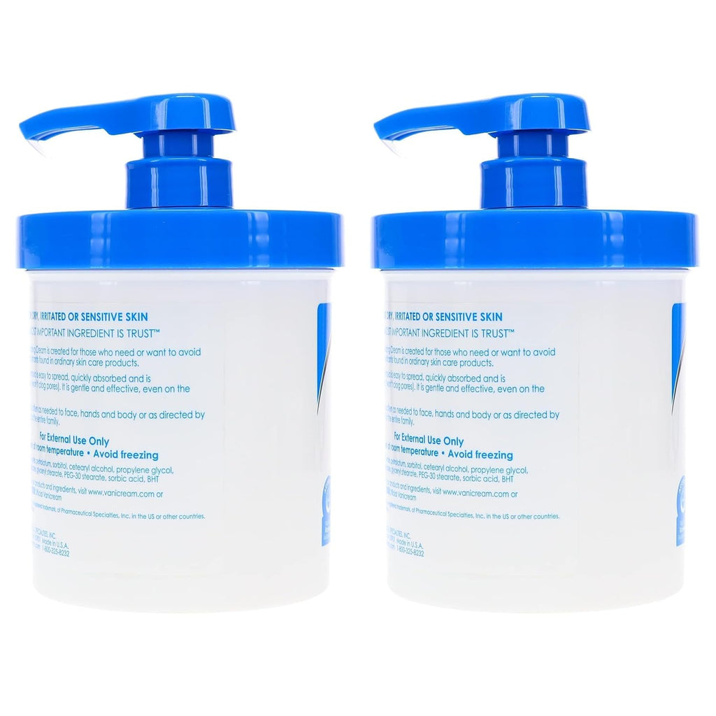 Vanicream Skin Cream with Pump Dispenser, 16 oz, Pack of 2 P8818
