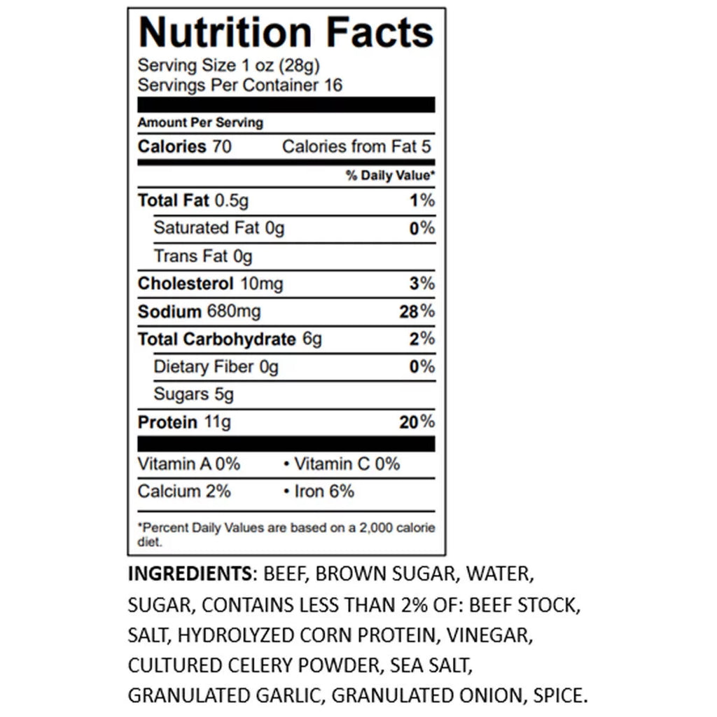Pacific Gold Beef Jerky Original 16 oz V64848