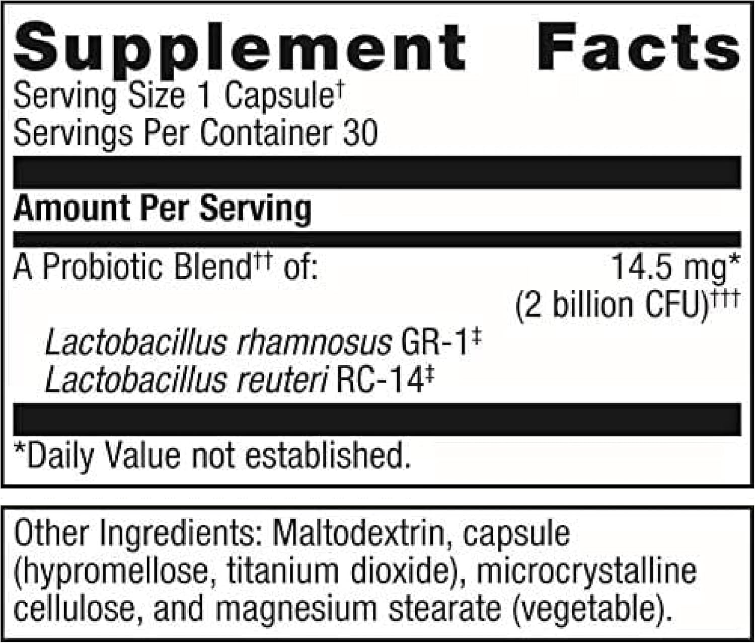 Metagenics UltraFlora Women's Probiotics for Vaginal Health, 30 Count E51369