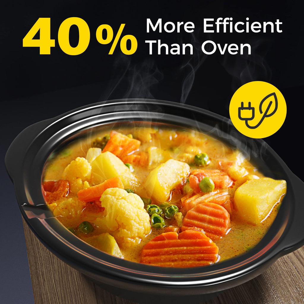 Triple Slow Cooker with 3 Spoons, 3 Pot 1.5 Quart, Stainless Steel O688