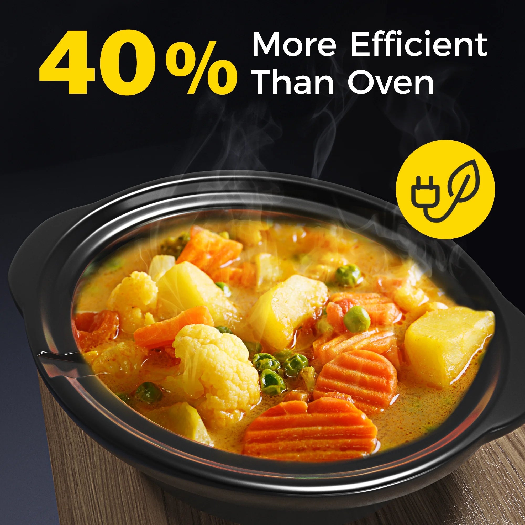 Triple Slow Cooker with 3 Spoons, 3 Pot 1.5 Quart, Stainless Steel O688