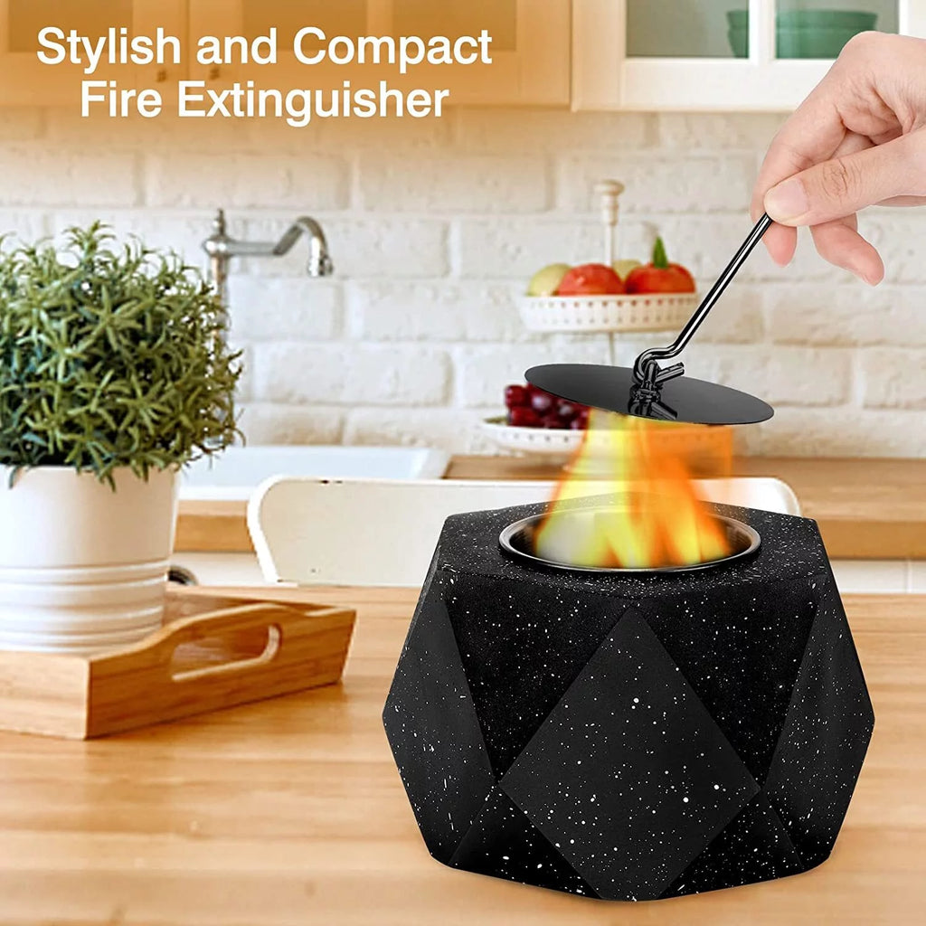 Concrete Tabletop Fire Pit Bowl Indoor Outdoor Portable S47487