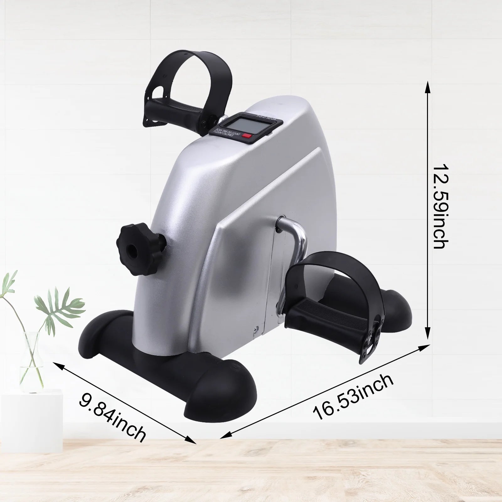 Under Desk Bike Pedal Exerciser with LCD Display for Arm and Leg Exercise H131900