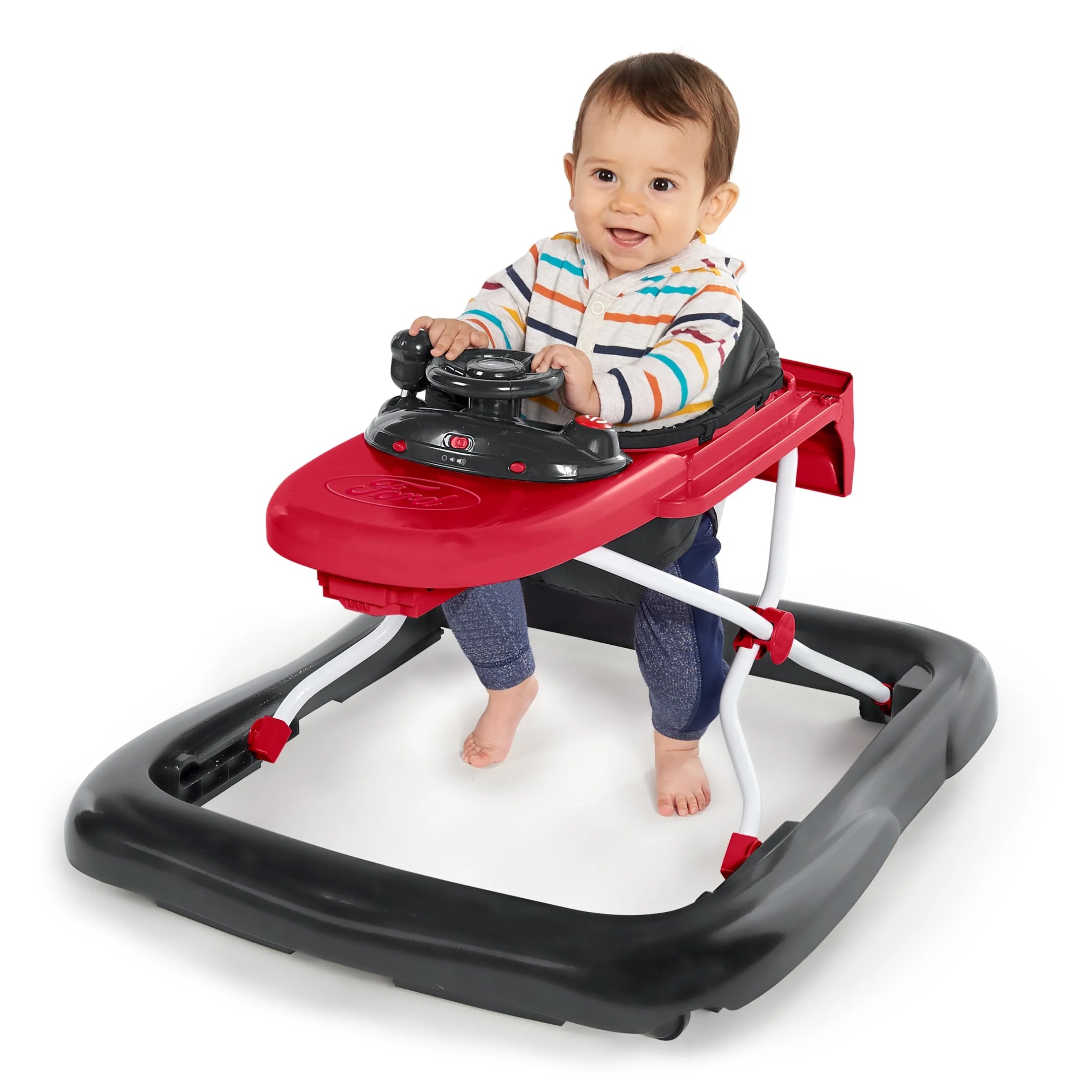 Bright Starts 4-in-1 Adjustable Baby Walker with Removable Steering Wheel L216763