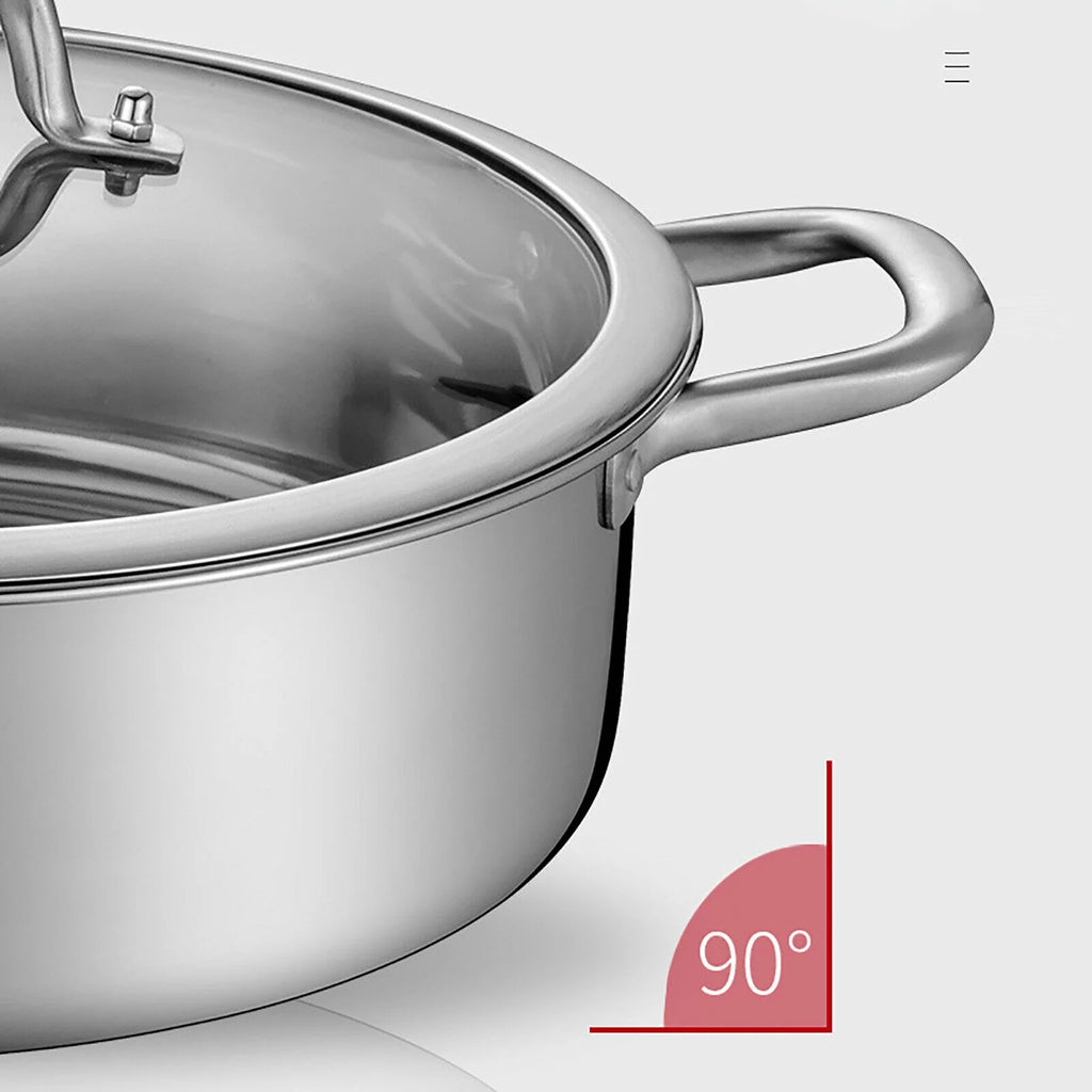 Stainless Steel Shabu Hot Pot for Induction & Gas Stove B9008