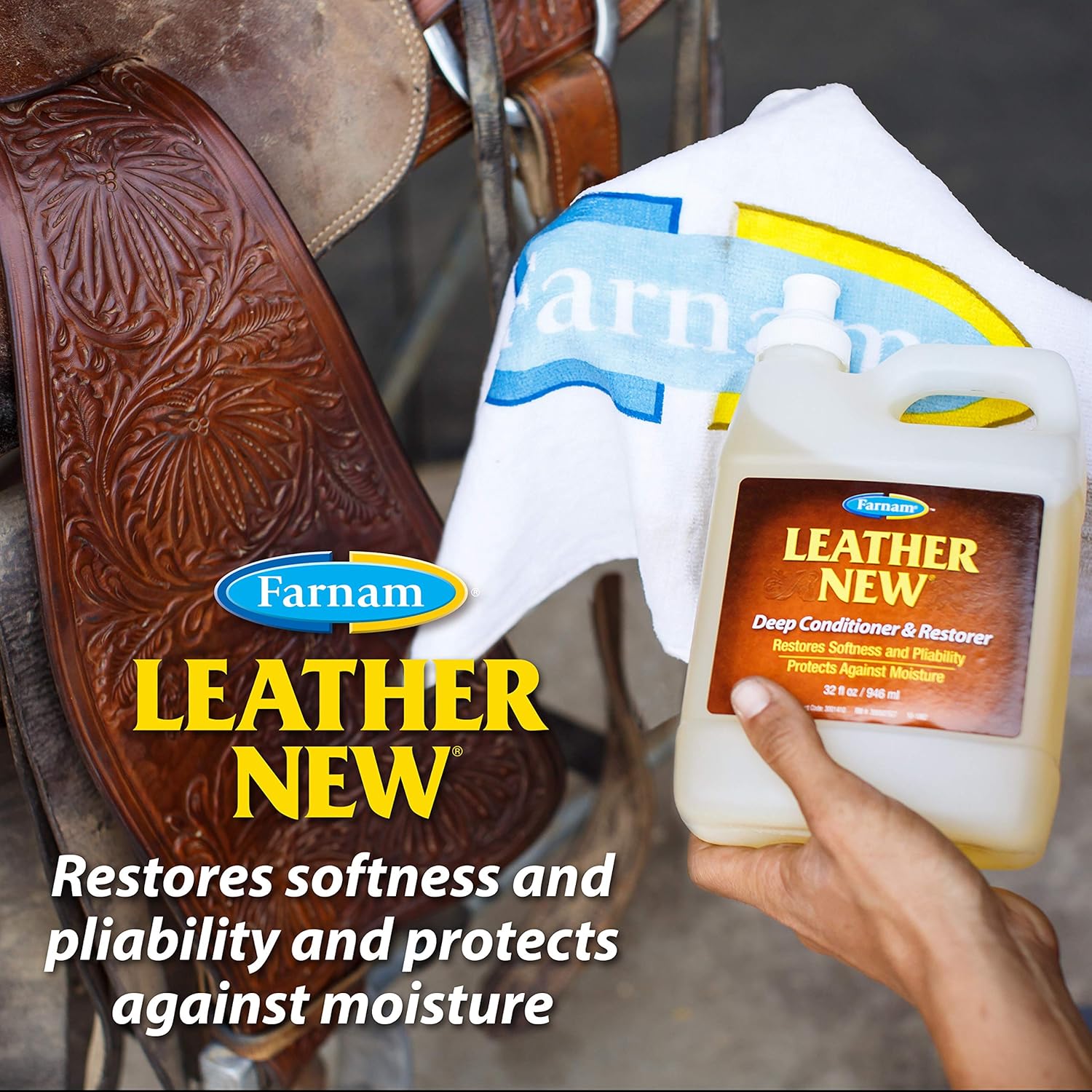 Farnam Leather Deep-Cleaning Conditioner and Restorer, 16 oz V7034