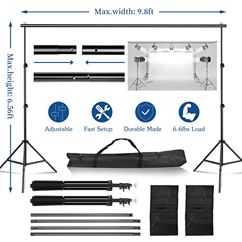 Backdrop Stand 2x3m Adjustable Photo Video Studio Support with Carry Bag N5859