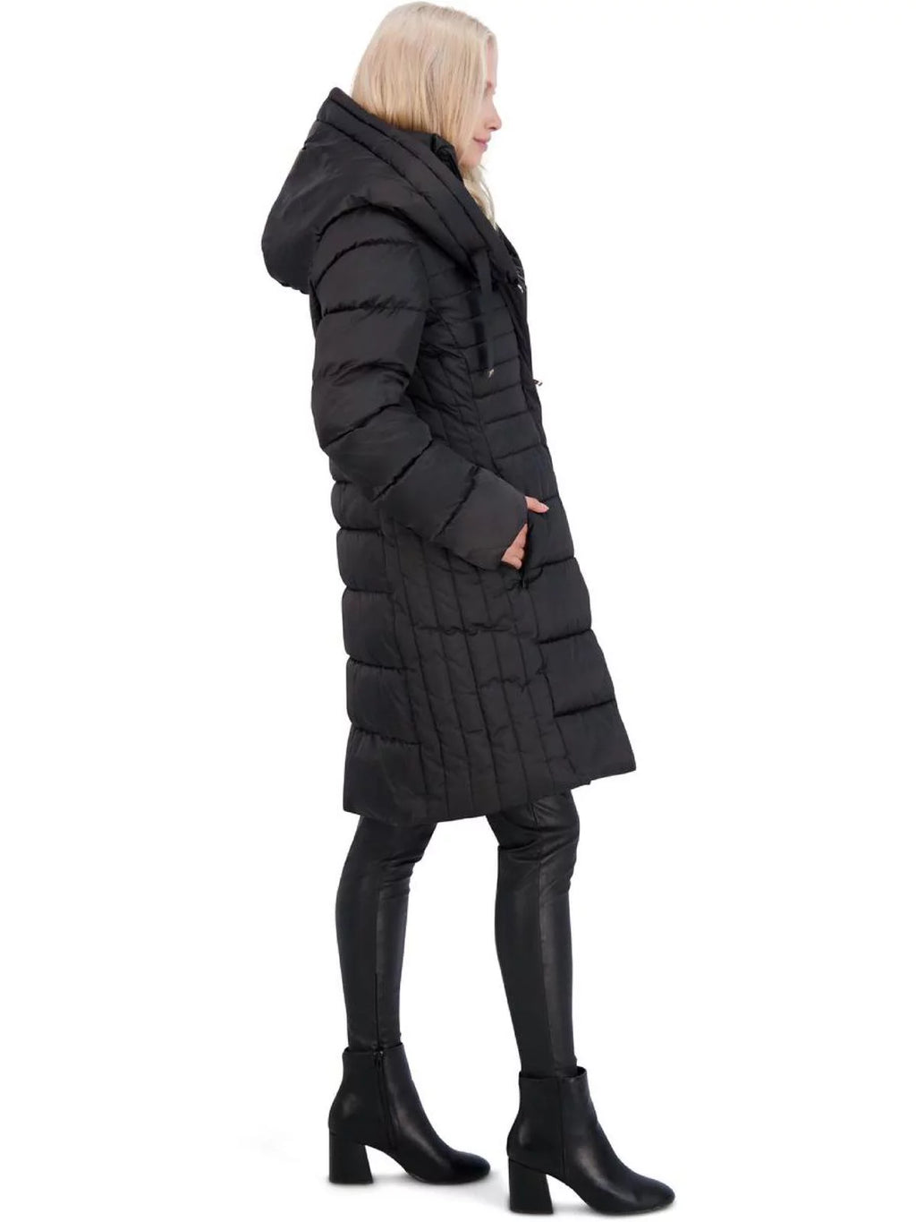 Tahari Casey Women's Fitted Quilted Puffer Coat O8013