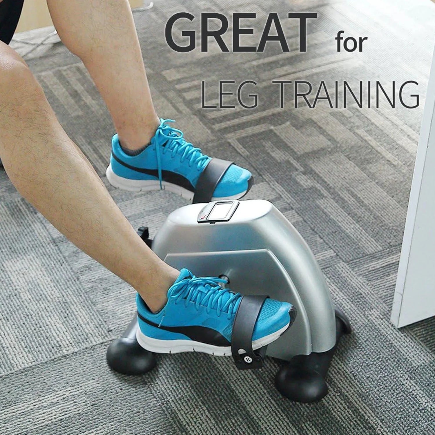 Under Desk Bike Pedal Exerciser with LCD Display for Arm and Leg Exercise H131900