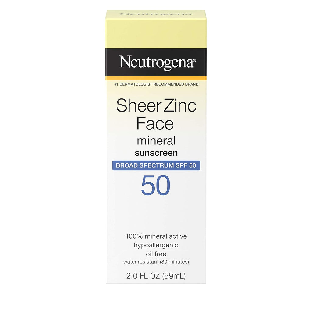 Neutrogena Sheer Zinc Oxide Dry-Touch Face Sunscreen SPF 50, 2 fl. oz M6645
