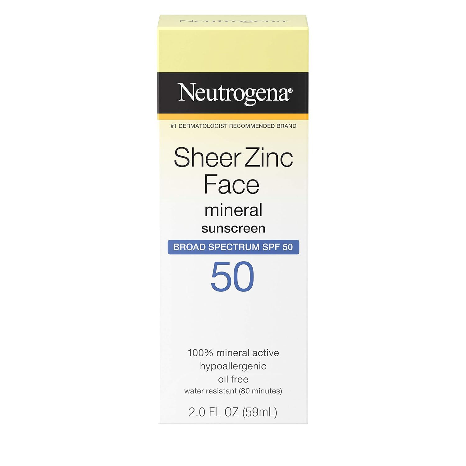 Neutrogena Sheer Zinc Oxide Dry-Touch Face Sunscreen SPF 50, 2 fl. oz M6645