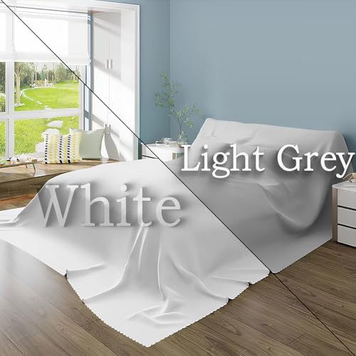 Furniture Dust Cover for Bed King Size, Breathable Mattress Protector, Washable Light Grey 300x240cm T22853