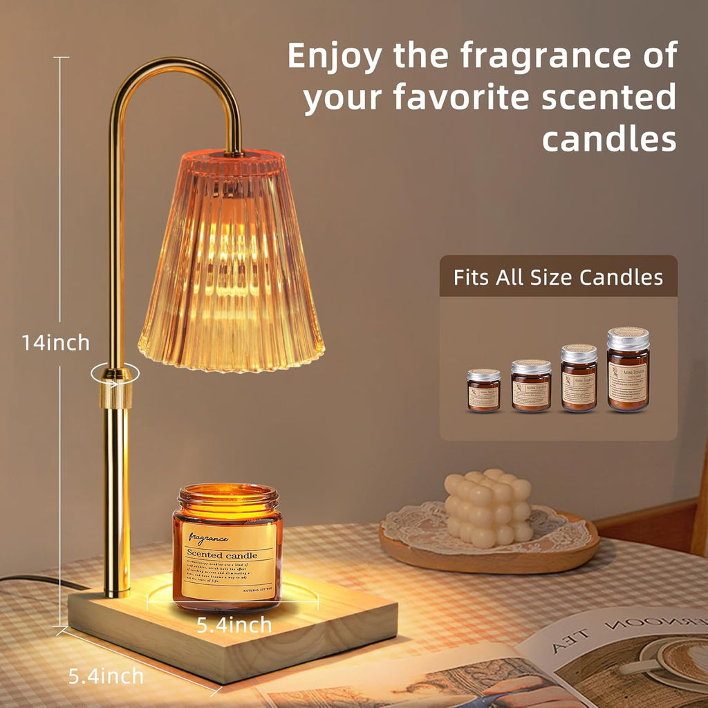 CHENBEN Candle Warmer Lamp, Dimmable with Timer, Champagne Gold B54363