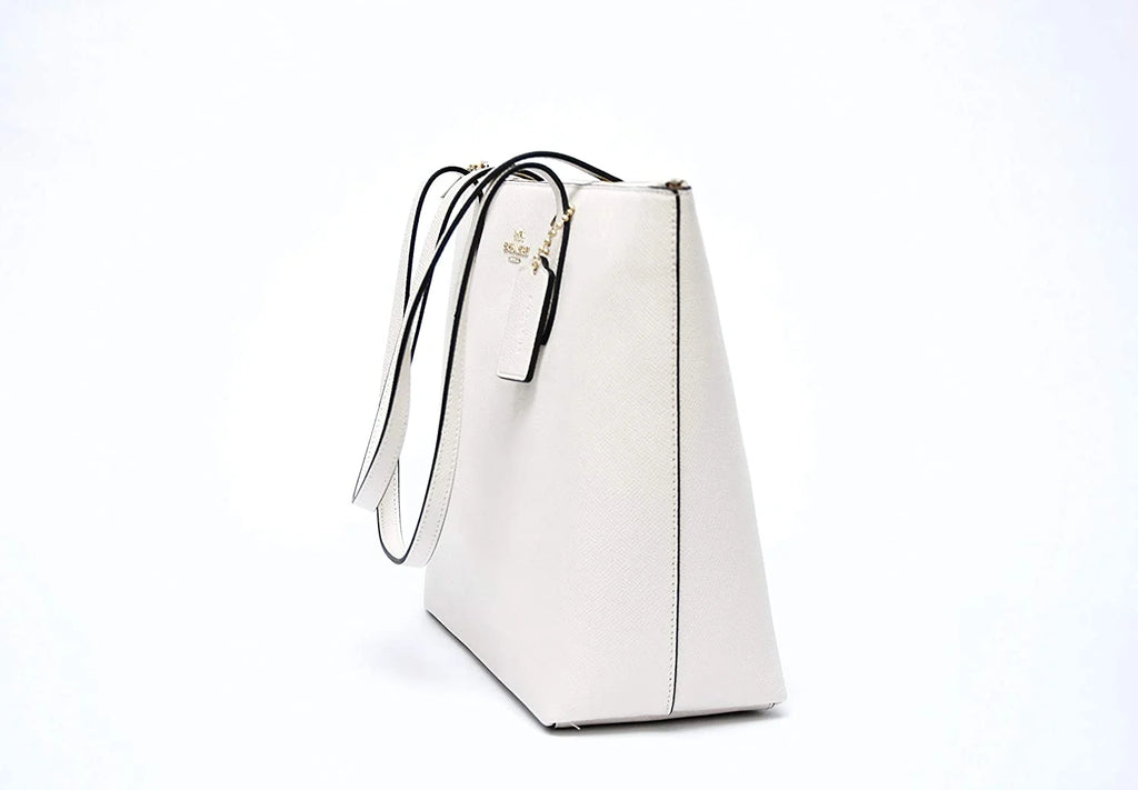 Coach Leather Zip Top Tote Chalk B630568