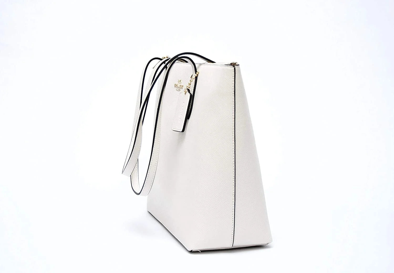Coach Leather Zip Top Tote Chalk B630568