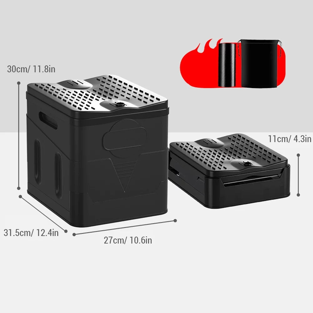 Dazzduo Folding Potty with Lid, Portable Toilet H4564