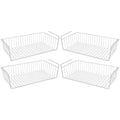Modern Home Cabinet Wire Hanging Basket Shelves - Space Saving Under Shelf Storage Organizer (15")