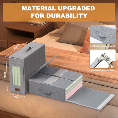 6 Pack Bed Sheet Organizers for All Sheet Sizes, Grey P37121